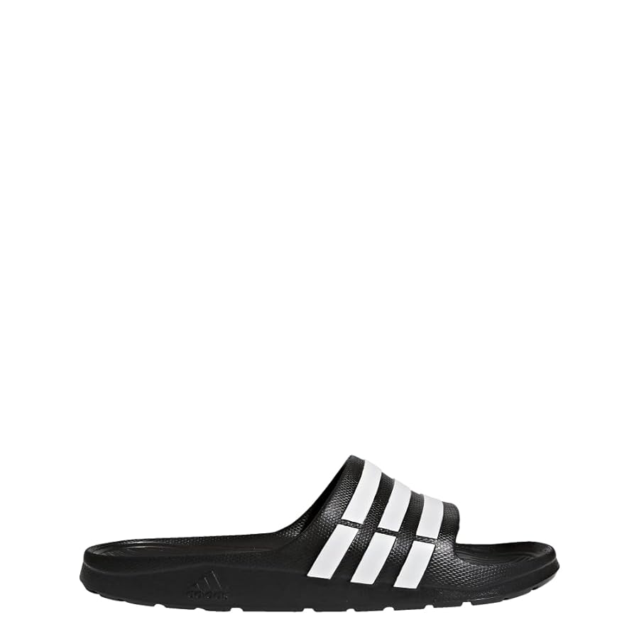 Amazon.co.jp: Adidas Duramo Slide Sandals, black/white/black